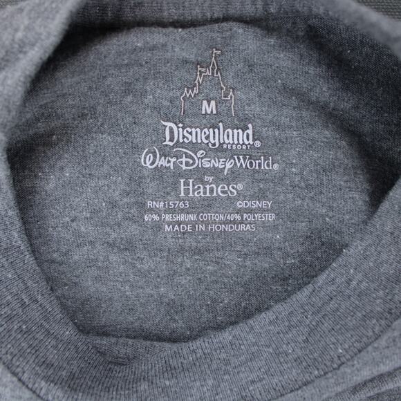 Disney Mickey Mouse Graphic T Shirt Mens Medium Gray Cotton Tee - Picture 3 of 7